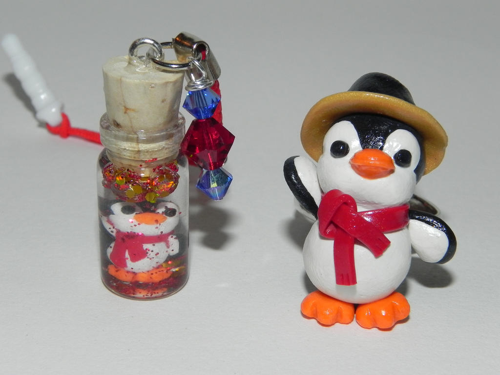 Penguin Cell Charm and Ring Custom Order