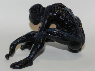 Black Spiderman Sculpt (side view)