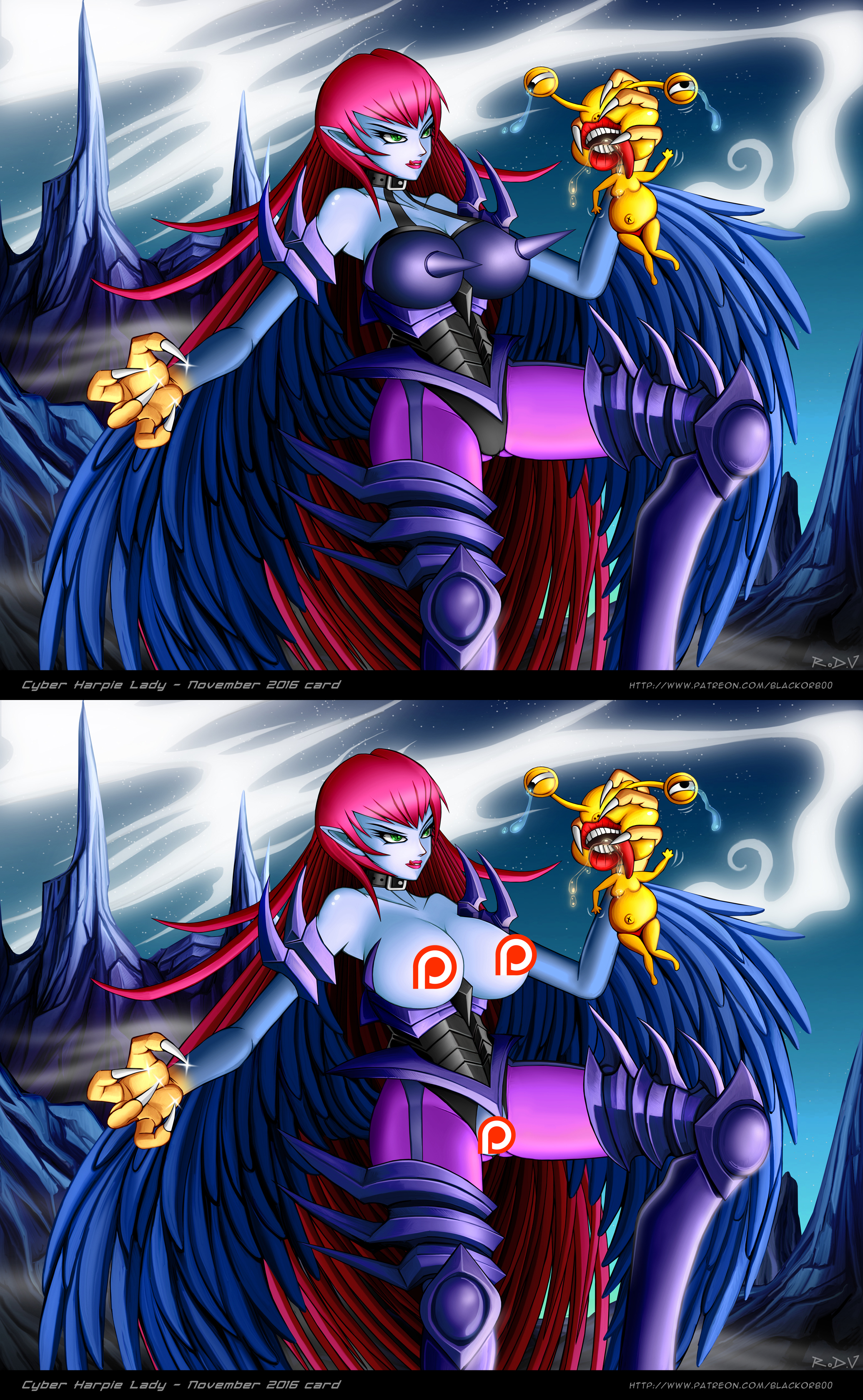Cyber Harpie Lady 01 Alt Color By Blackorb00 On DeviantArt.