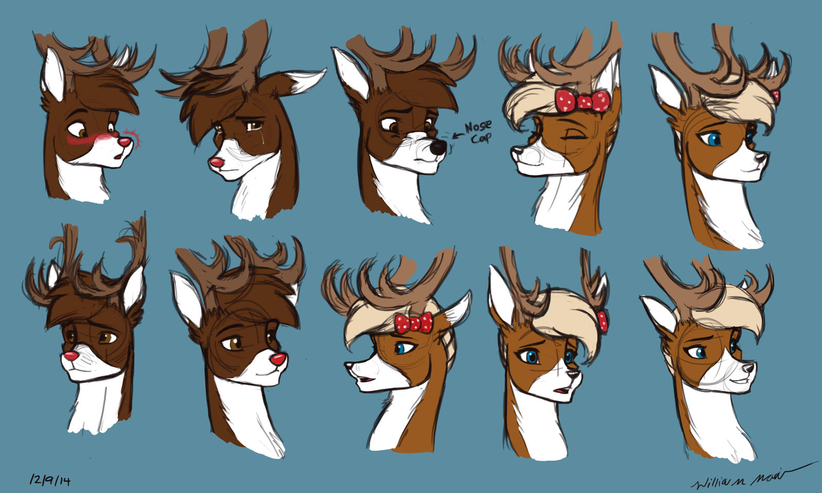 Rudolph and Clarice 2014 sketch by WMDiscovery93 on DeviantArt
