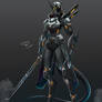 Quickpaint - Cyborg Swordswoman