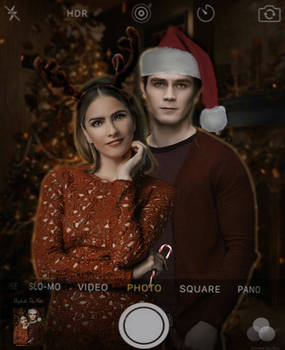 Shelley Hennig and KJ Apa Christmas 