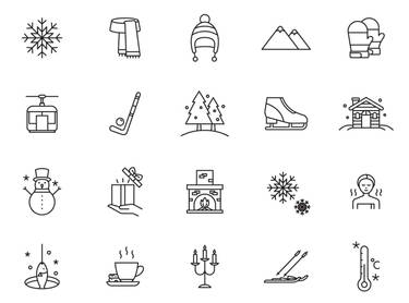 20 Winter Vector Icons