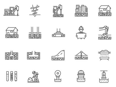 Geotechnical Engineering Icons