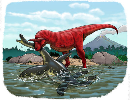 Paleomeme Mashup: Carnotaurus Vs. Plesiosaur