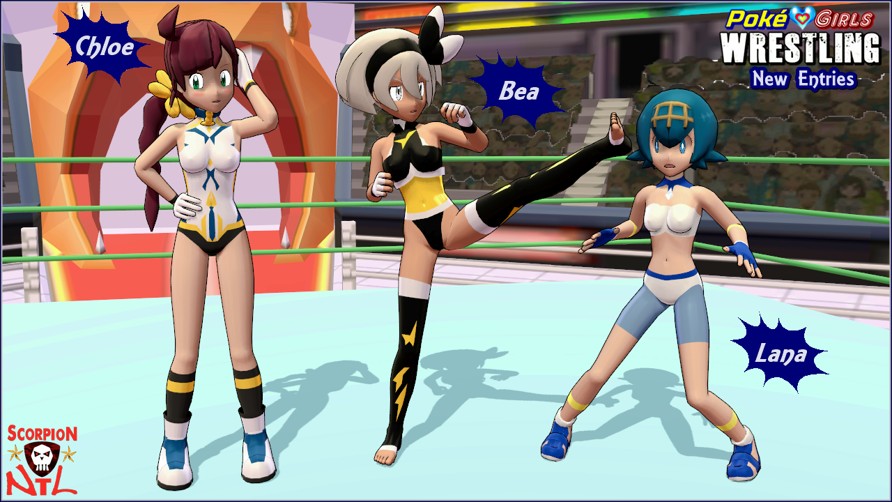 Mmd Mallow MMD Wrestling Girls Pack 3 (May, Dawn, Iris, Korrina, Lillie, Mallow ...