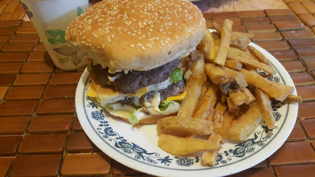 The big Adam burger  (big Mac clone)