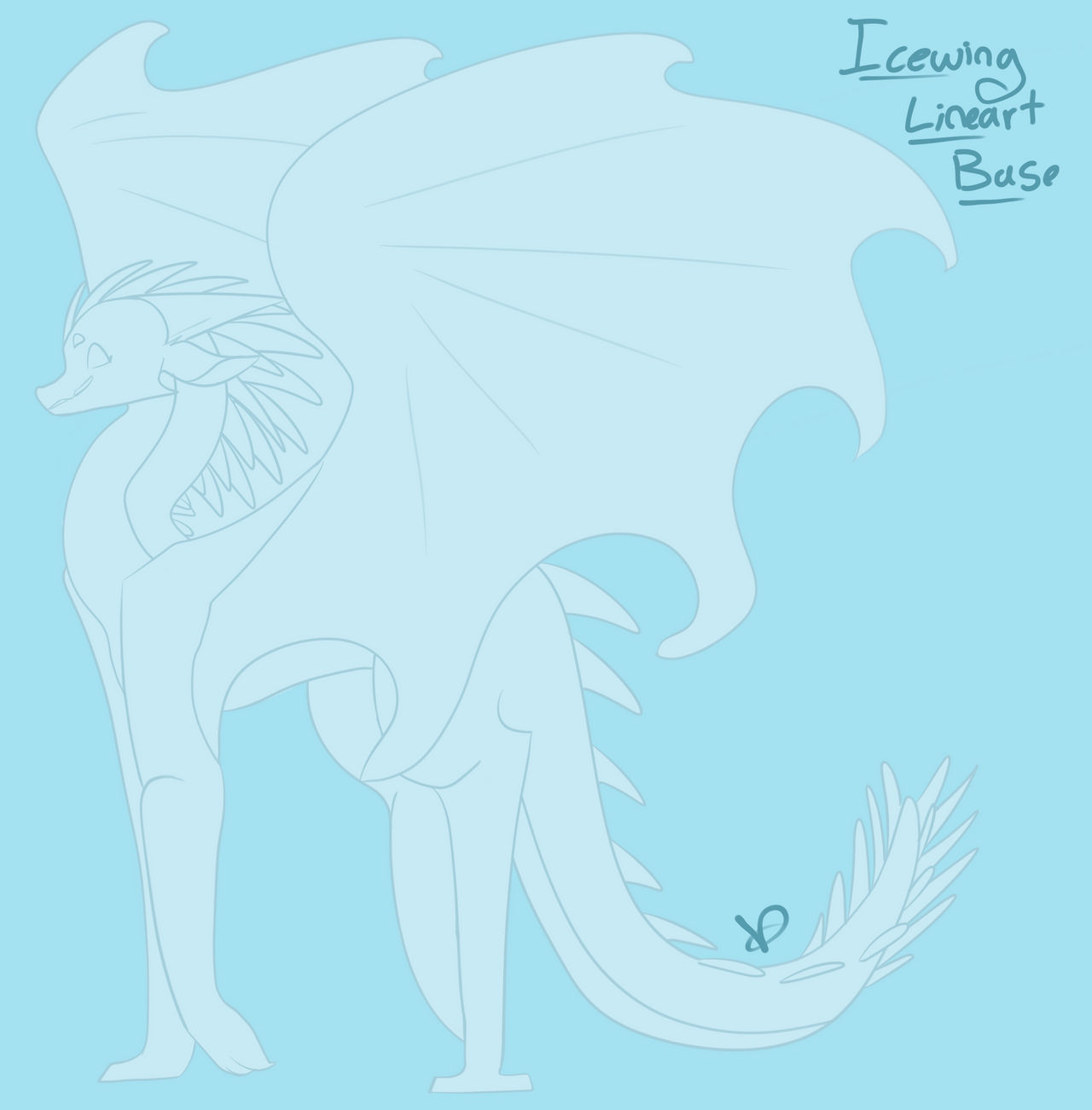 Simple Icewing P2U Icewing Lineart Base by ViridianArts1 on DeviantArt