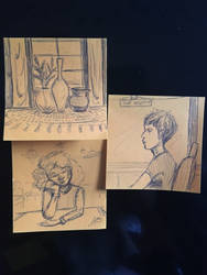 On Hold Post-It Note Doodles