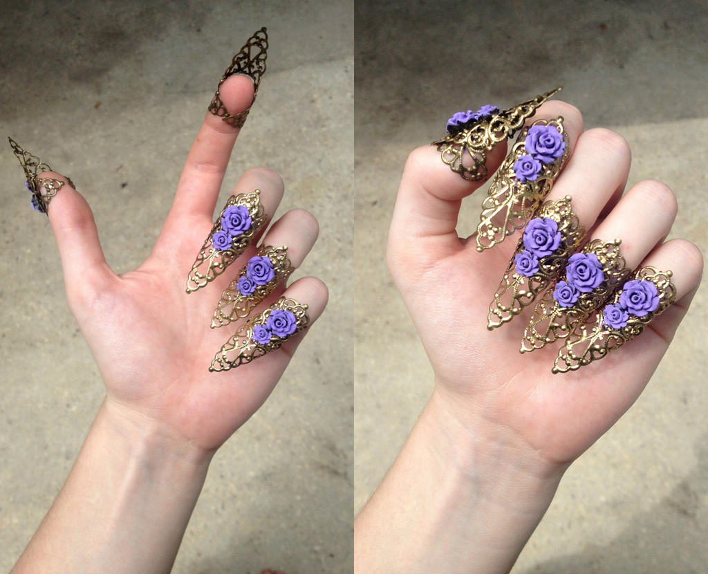 Lavender Rose Claws WIP