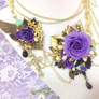 Versailles Rose Necklace (Lilac and Mint)