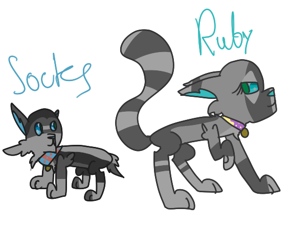 Ruby and Socks by Radic00l on DeviantArt