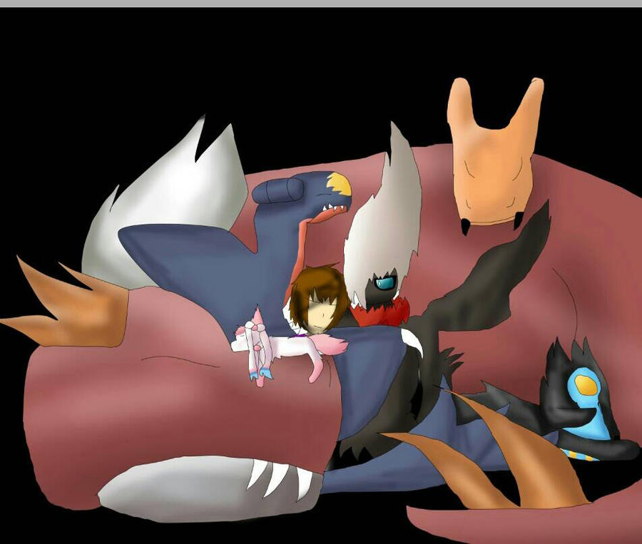 Pokemon Chris Rear View Chrissie and her pokemon by DJraptor101 on DeviantArt