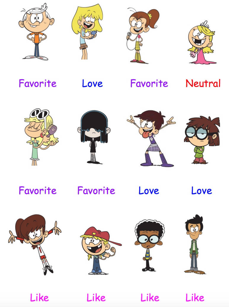 Loud House Character Scorecard. by DomainMorph on DeviantArt