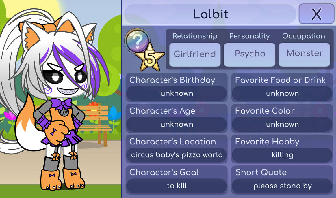 a•Lolbit•whit-a-Hat on Game Jolt: Just downloaded gacha nox I will remake  some of my character like i