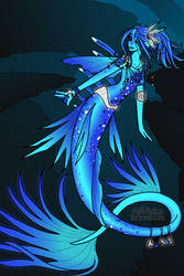 blue dragon nudibranch inspired mermaid