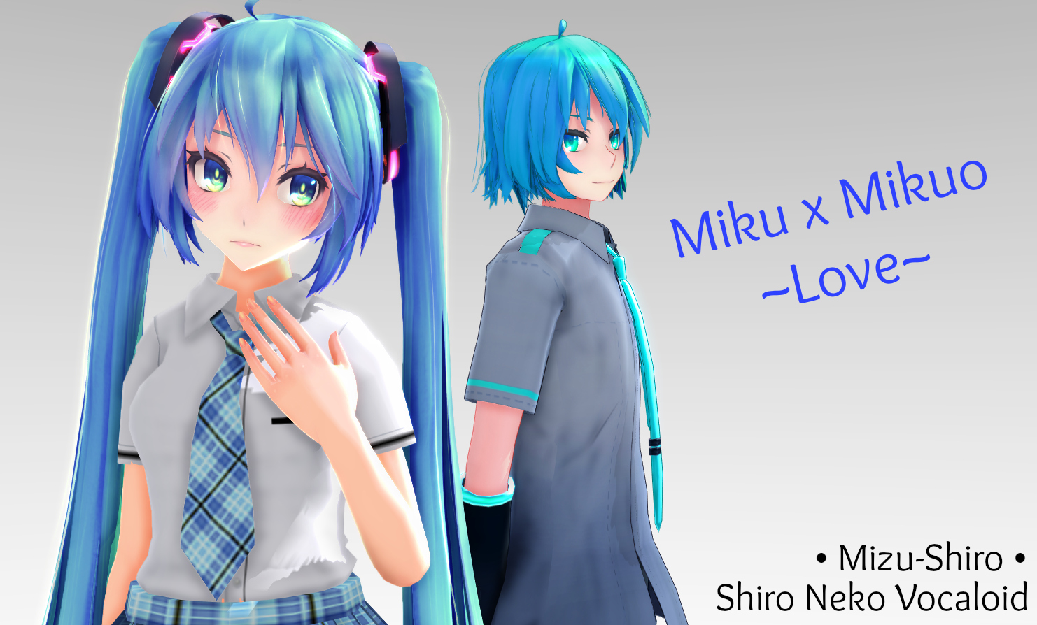 MMD - Miku x Mikuo ~Love~