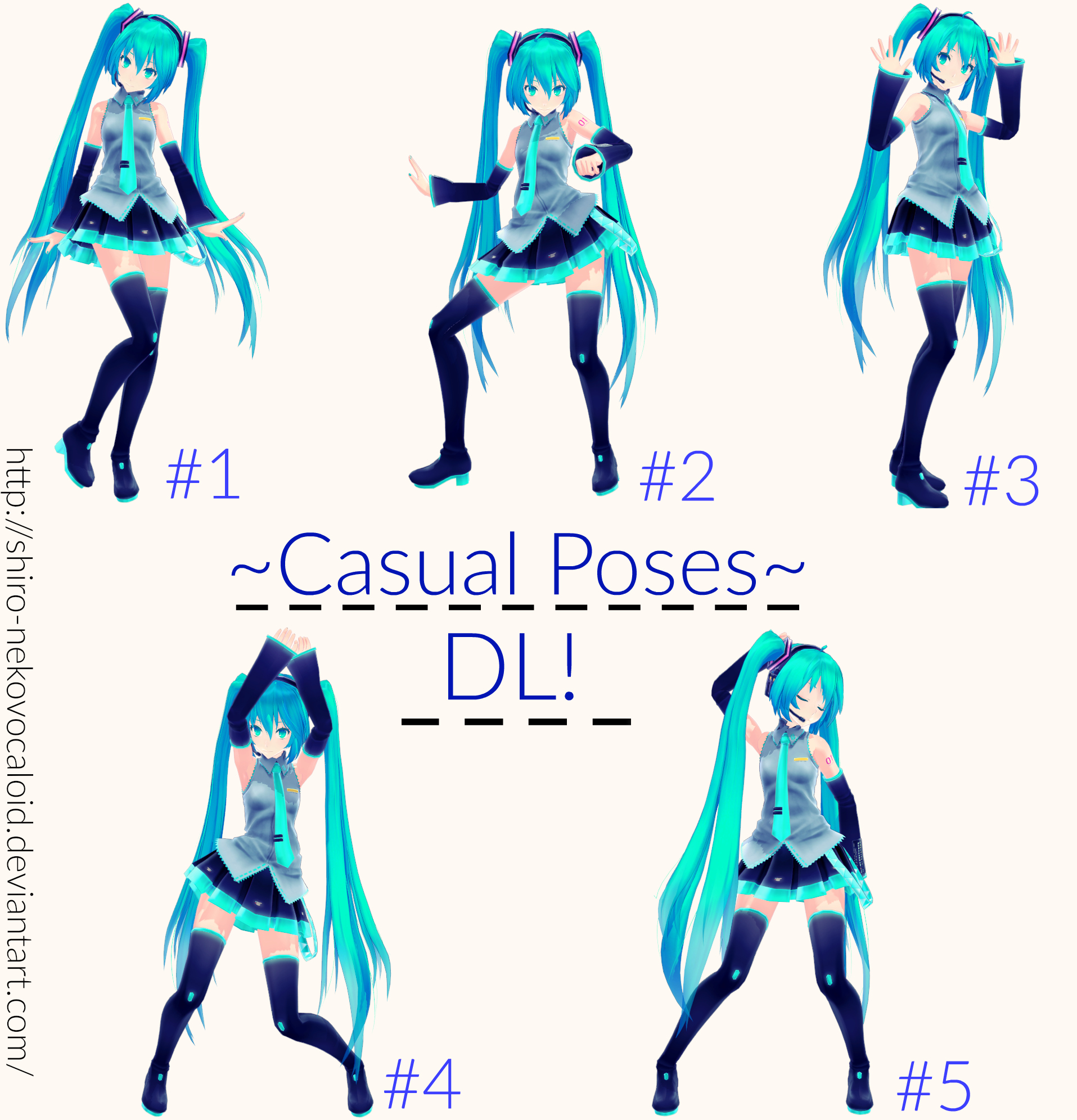 MMD ~Casual Poses~ [DOWNLOAD] +200 Watchers