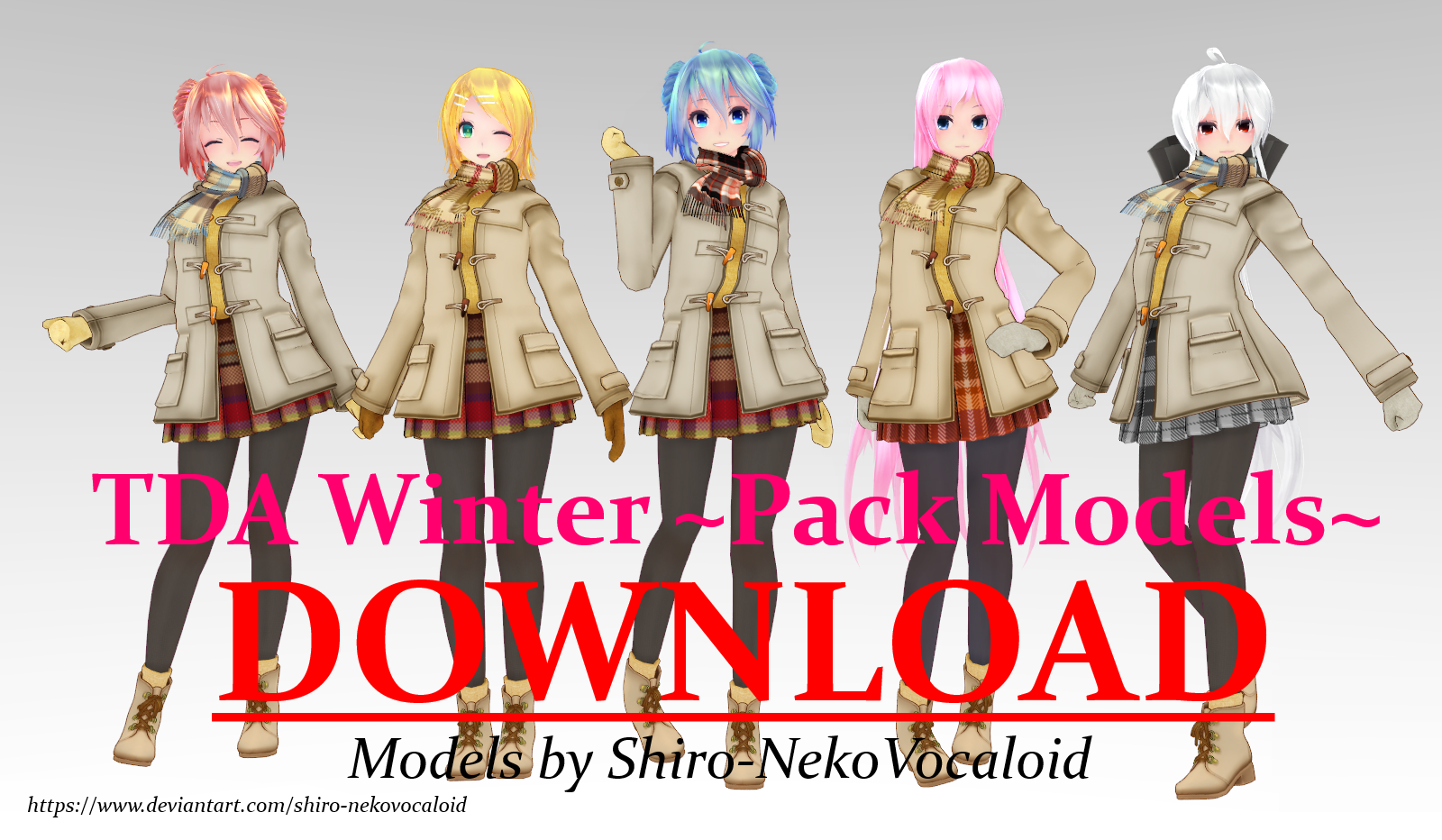 TDA Winter ~Pack Models~ [DOWNLOAD] by Shiro-NekoVocaloid on DeviantArt