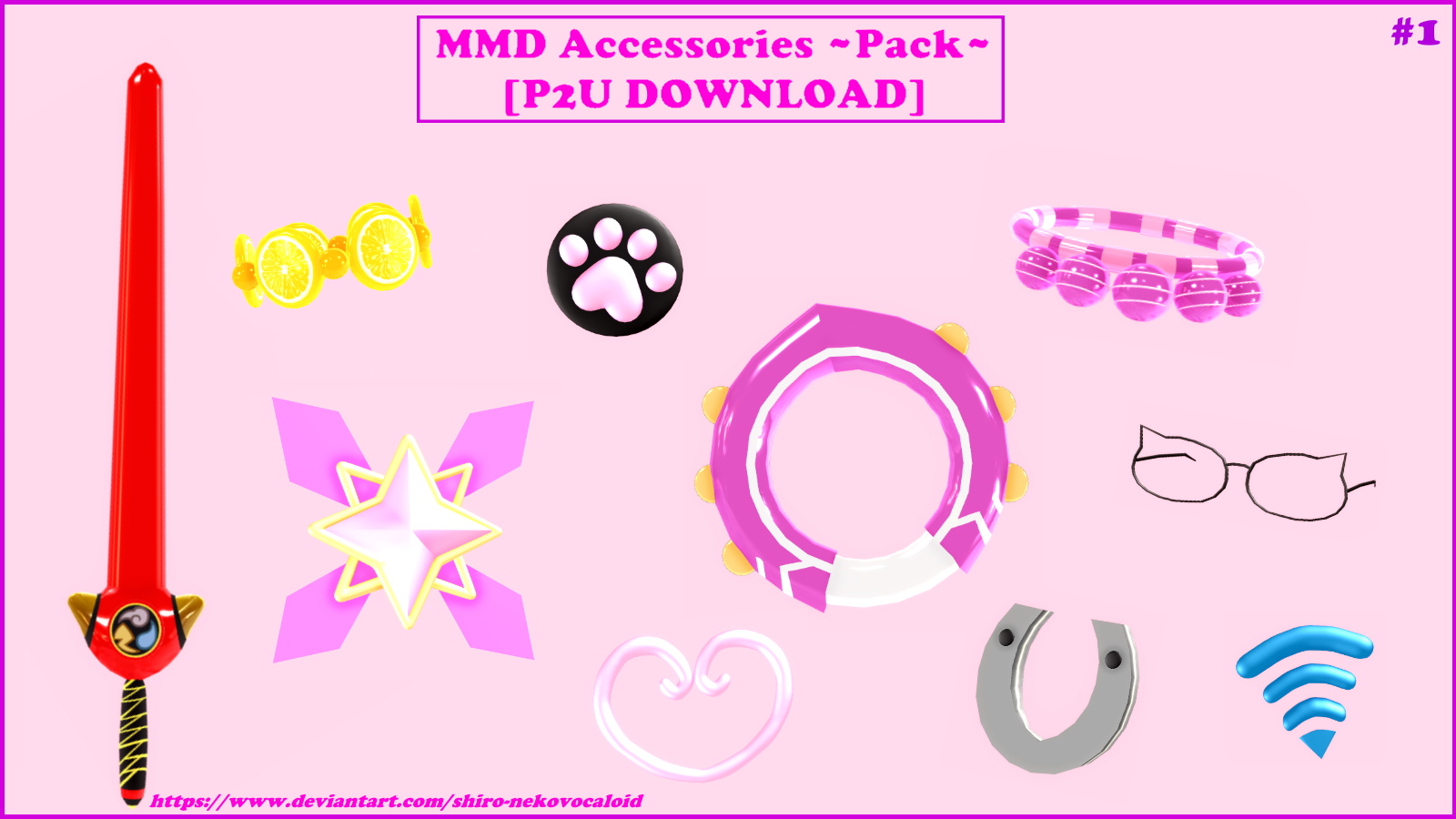 MMD Accessories [P2U by Shiro-NekoVocaloid on DeviantArt