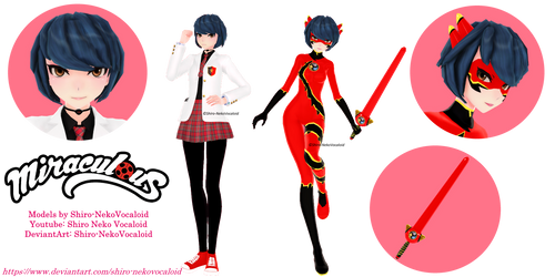 [MMD MLB] Ryuko / Kagami Tsurugi by Shiro-NekoVocaloid