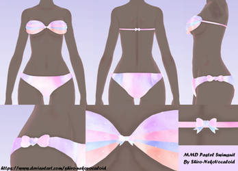 MMD Pastel Swimsuit [Preview + Link DL(P2U)]