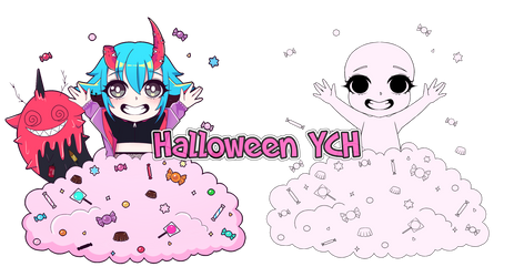 Halloween YCH - Pile of candies OPEN