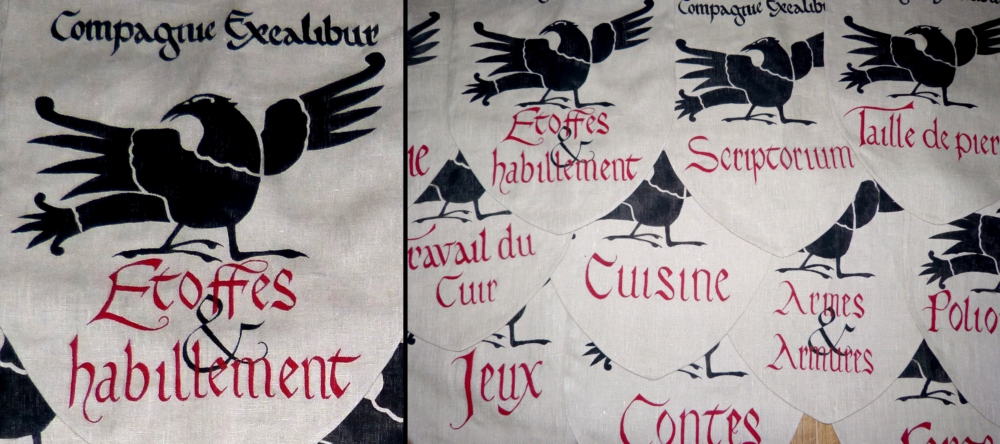Compagnie Excalibur's flags by Errance