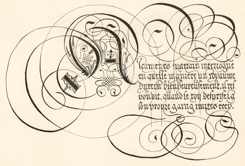 George de Carpentier's calligraphy by Errance
