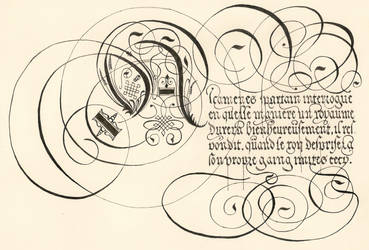 George de Carpentier's calligraphy