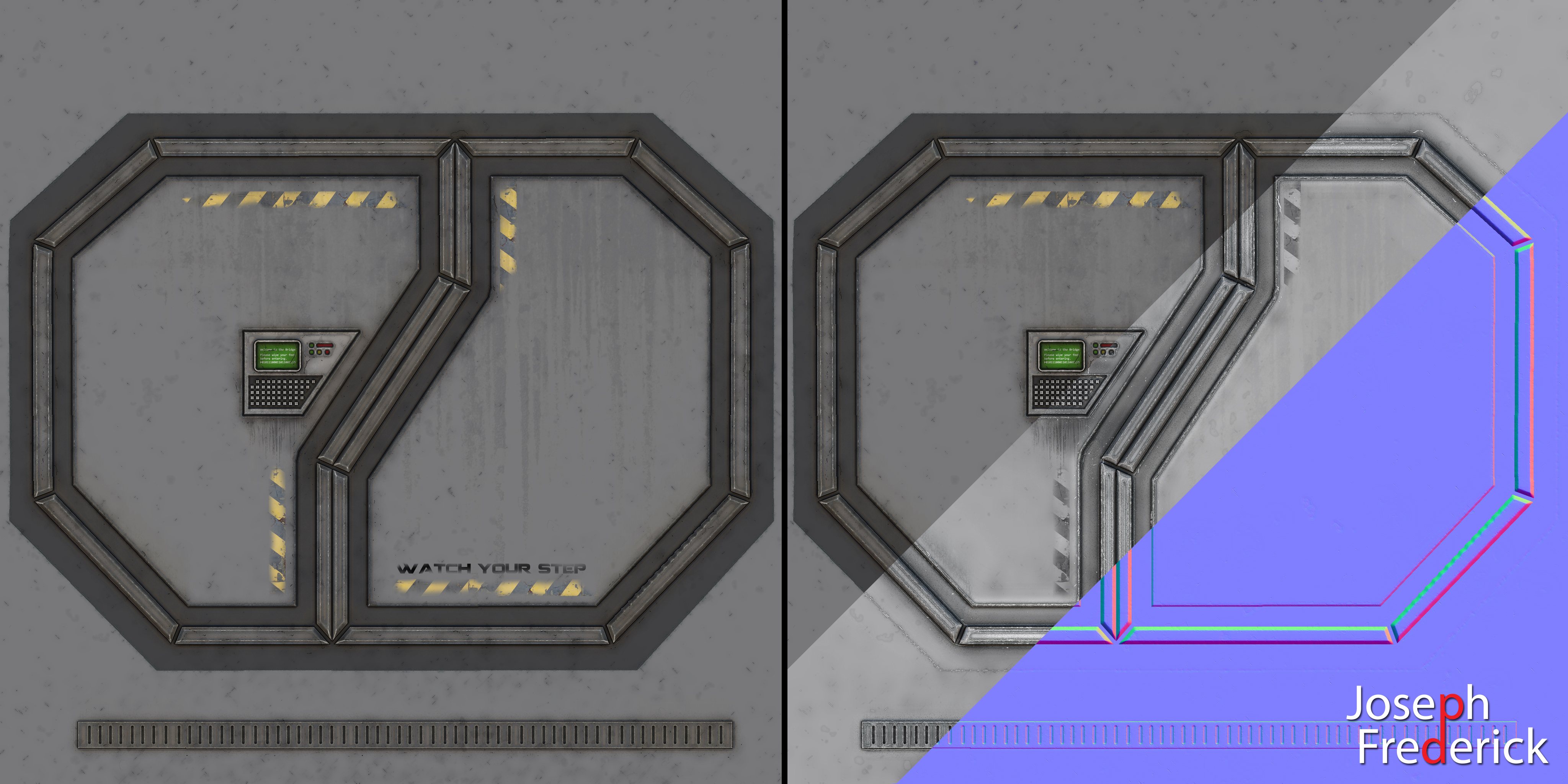 Sci Fi Spaceship Environment Door Texture Maps By Foejred