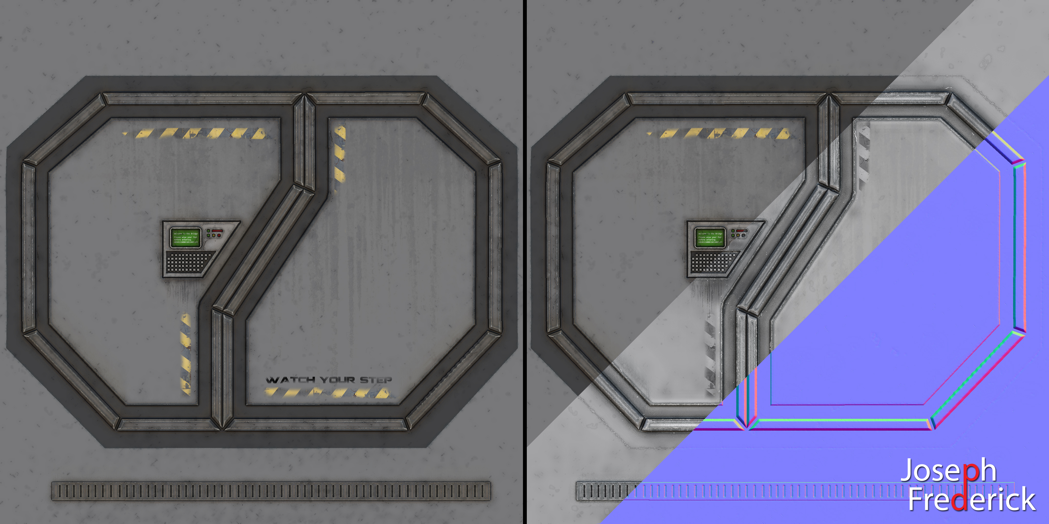 Sci-Fi spaceship environment - Door Texture Maps