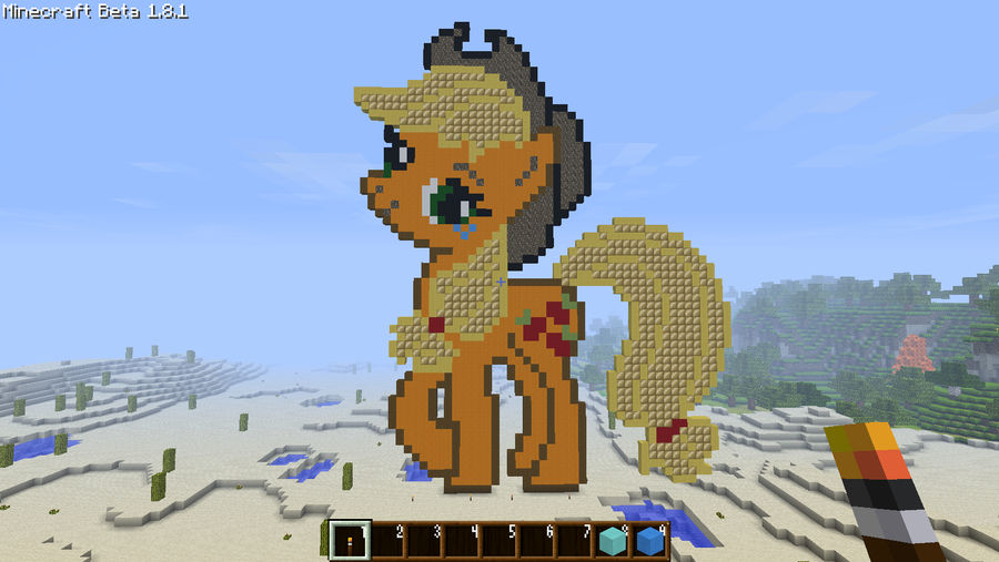 Applejack in Minecraft by Pandatia on DeviantArt
