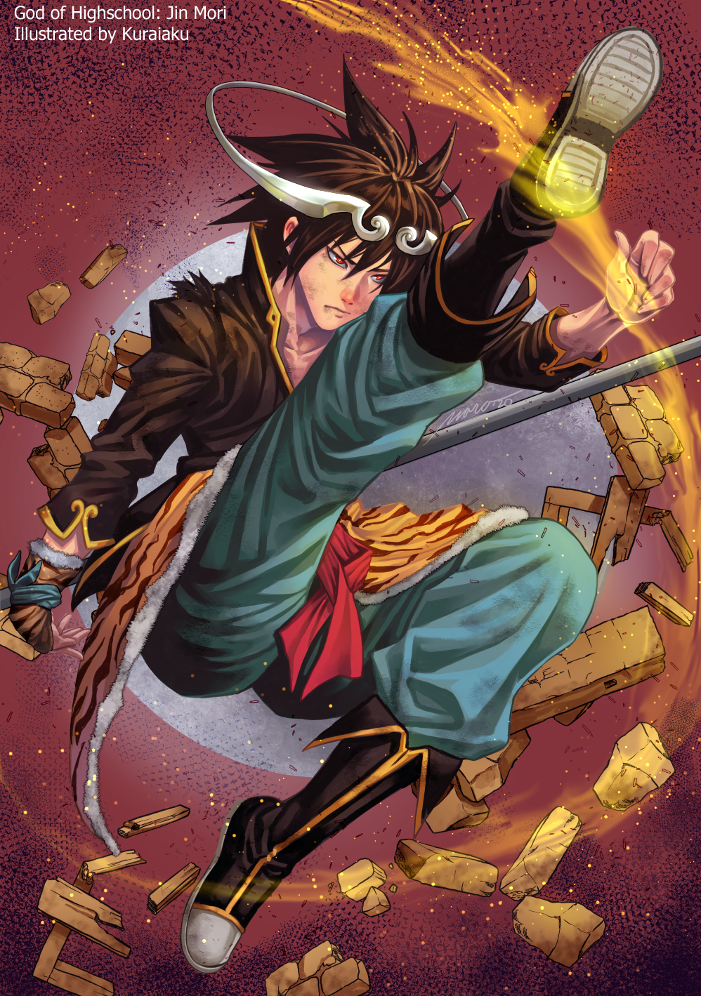 God Of Highschool Jin Mori Monkey King Mode by ssandmane on DeviantArt