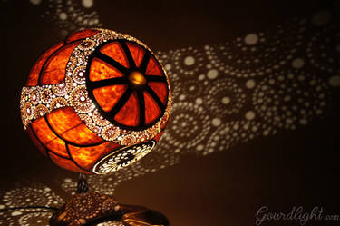 Handcrafted gourd lamp - Table lamp IX- Gourdlight