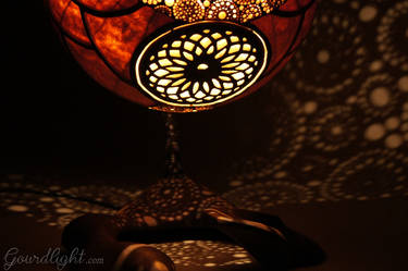 Handcrafted gourd lamp - Table lamp IX- Gourdlight