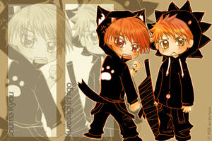 Chibi Kyou and Ichigo