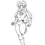 Line art Cowgirl Dark Pheonix Saria