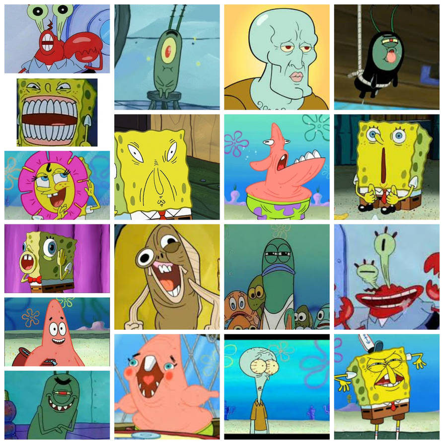 The Many Faces of Spongebob by ThatAlicorn on DeviantArt