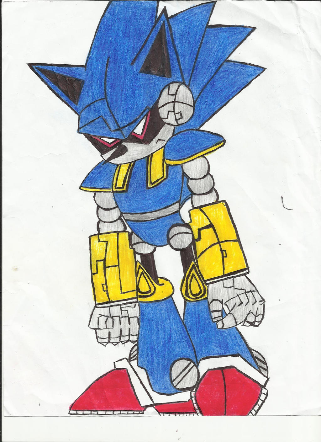 IDW mecha sonic idle by madness8 on DeviantArt