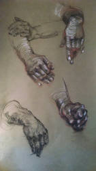 Realistic'' hands drawing