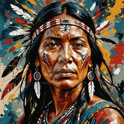 Portrait of an American Indian young woman