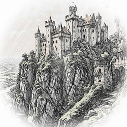 Fortress on a cliff.