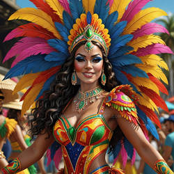 Brasilian female samba dancer.