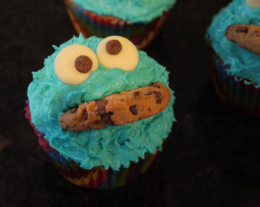 Cookie Monster Cupcakes