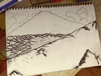 Background Practicing.... pen sketch...