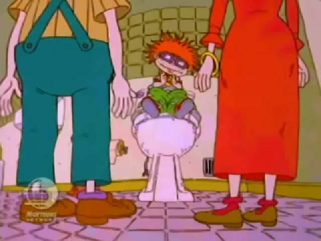 Rugrats - Potty-Training Spike. chuckie on toilet by ...
