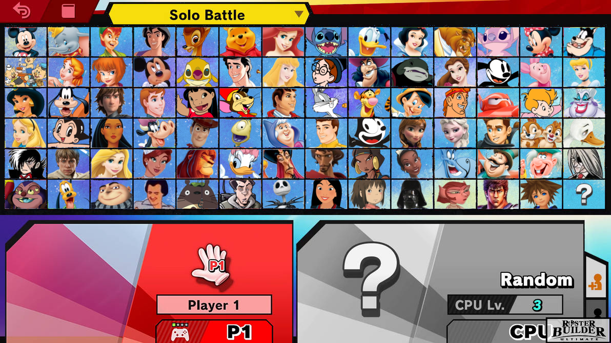 Walt Disney Smash Bros Ultimate Roster's by MarkinoMoonlight on DeviantArt