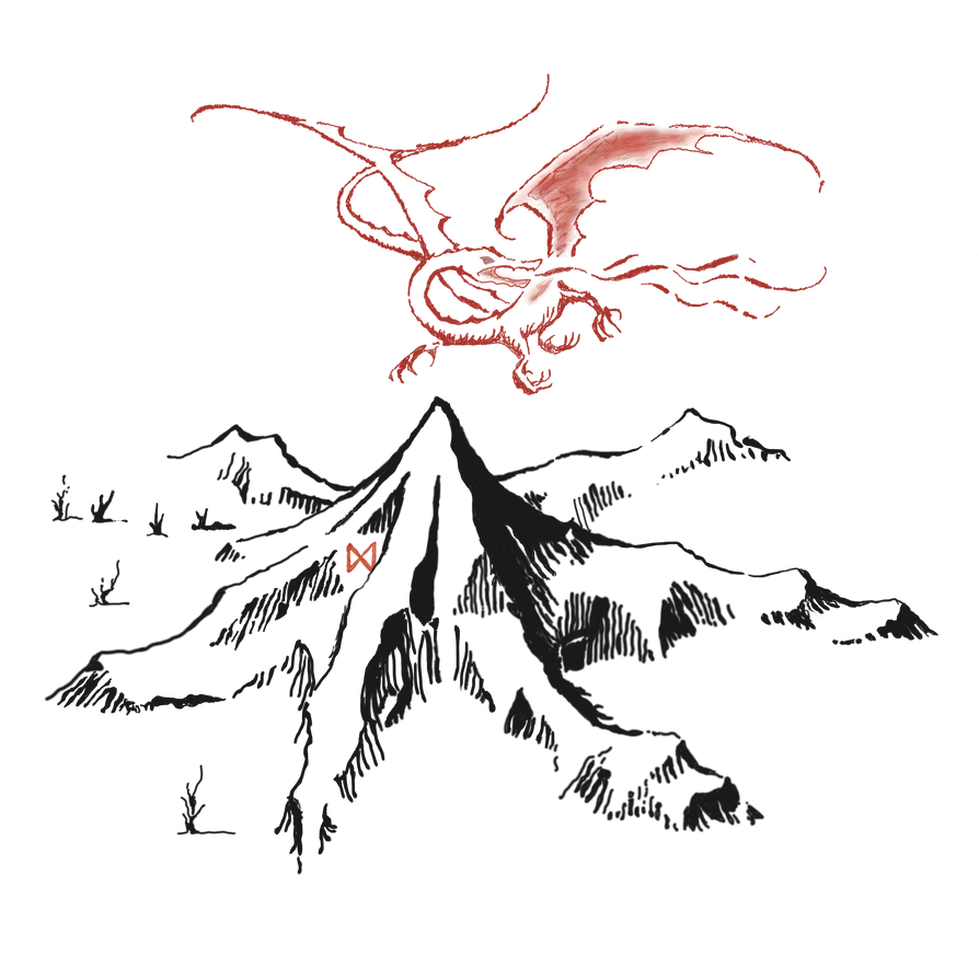 Lonely Mountain and Smaug (.png) by tomaco94 on DeviantArt