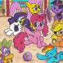 mane 6 gathered and coloured